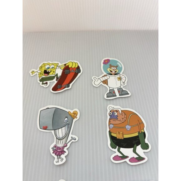 SpongeBob SquarePants 6pc Vinyl Stickers Lot Cartoon Water Bottle Laptop Decals - Picture 2 of 4
